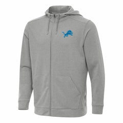 Detroit Lions Antigua Effortless Full-Zip Hoodie - Heather Gray cheap