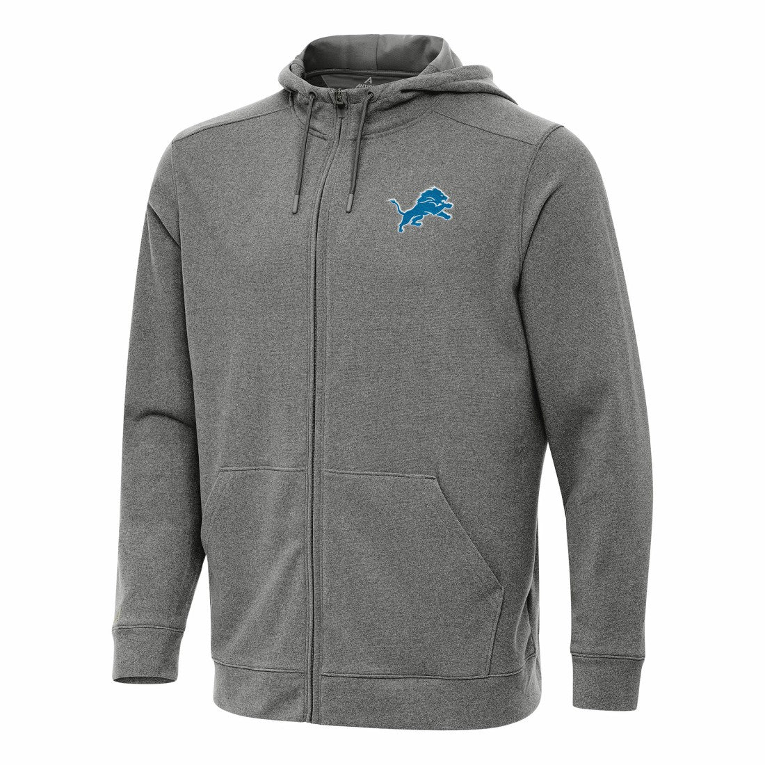 Detroit Lions Antigua Effortless Full-Zip Hoodie - Heather Black outlet