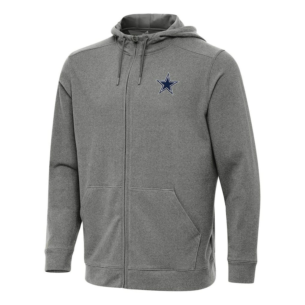 Dallas Cowboys Antigua Effortless Full-Zip Hoodie - Heather Black on sale