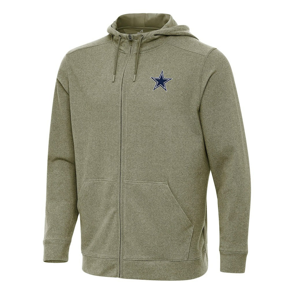 Dallas Cowboys Antigua Effortless Full-Zip Hoodie - Olive outlet