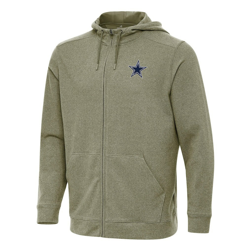 Dallas Cowboys Antigua Effortless Full-Zip Hoodie - Olive outlet