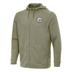 Pittsburgh Steelers Antigua Effortless Full-Zip Hoodie - Olive sale