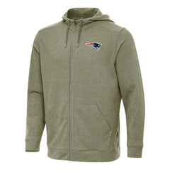 New England Patriots Antigua Effortless Full-Zip Hoodie - Olive discount