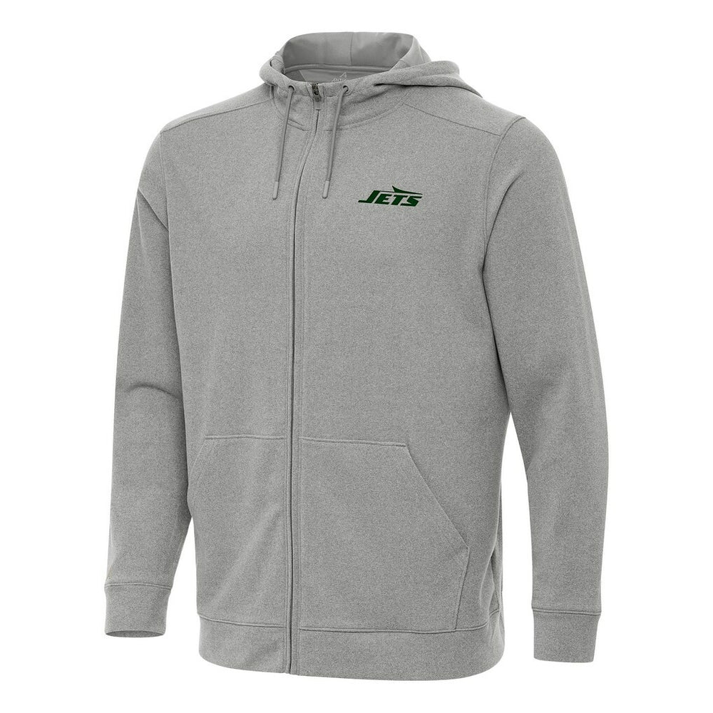 New York Jets Antigua Effortless Full-Zip Hoodie - Heather Gray sale