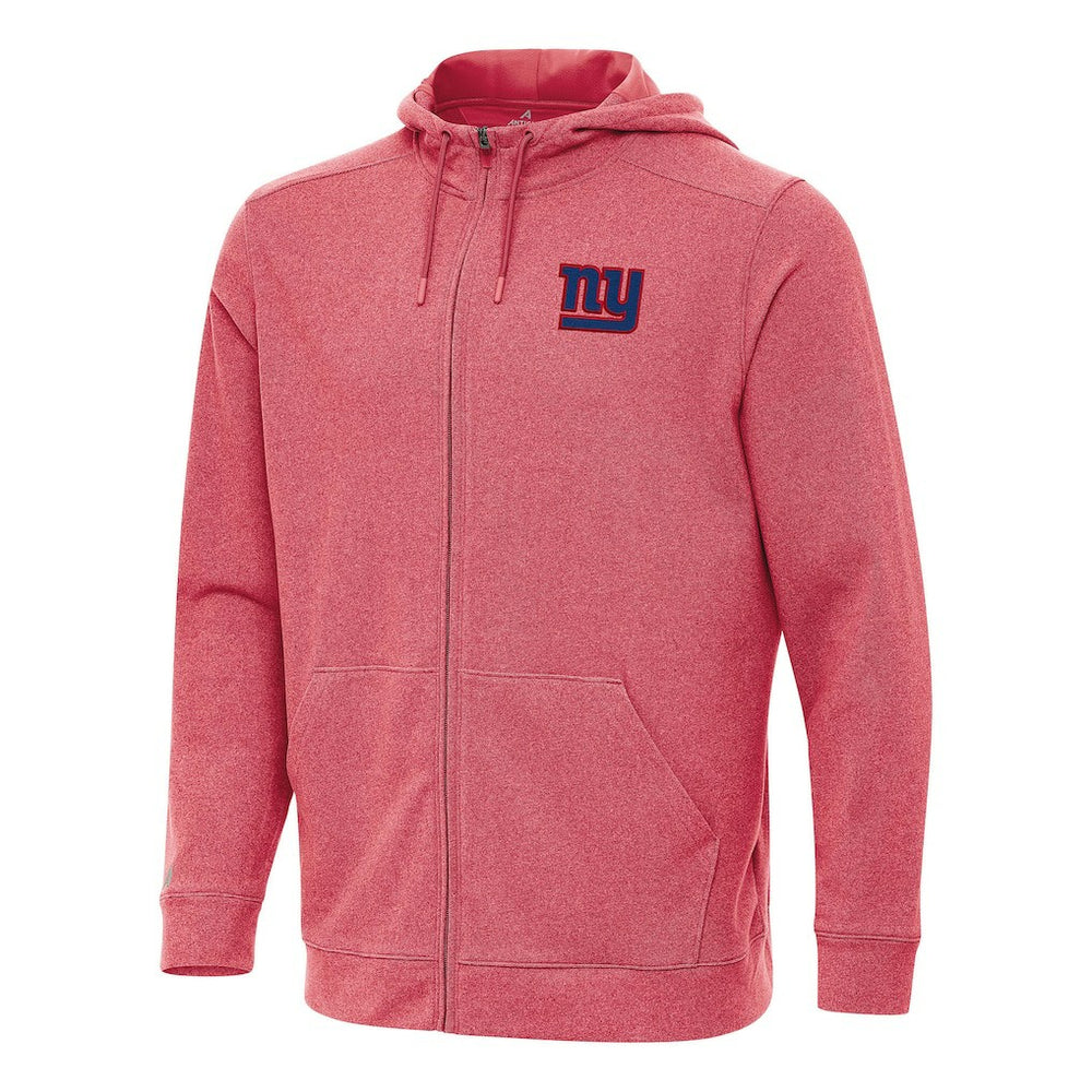 New York Giants Antigua Effortless Full-Zip Hoodie - Heather Red discount