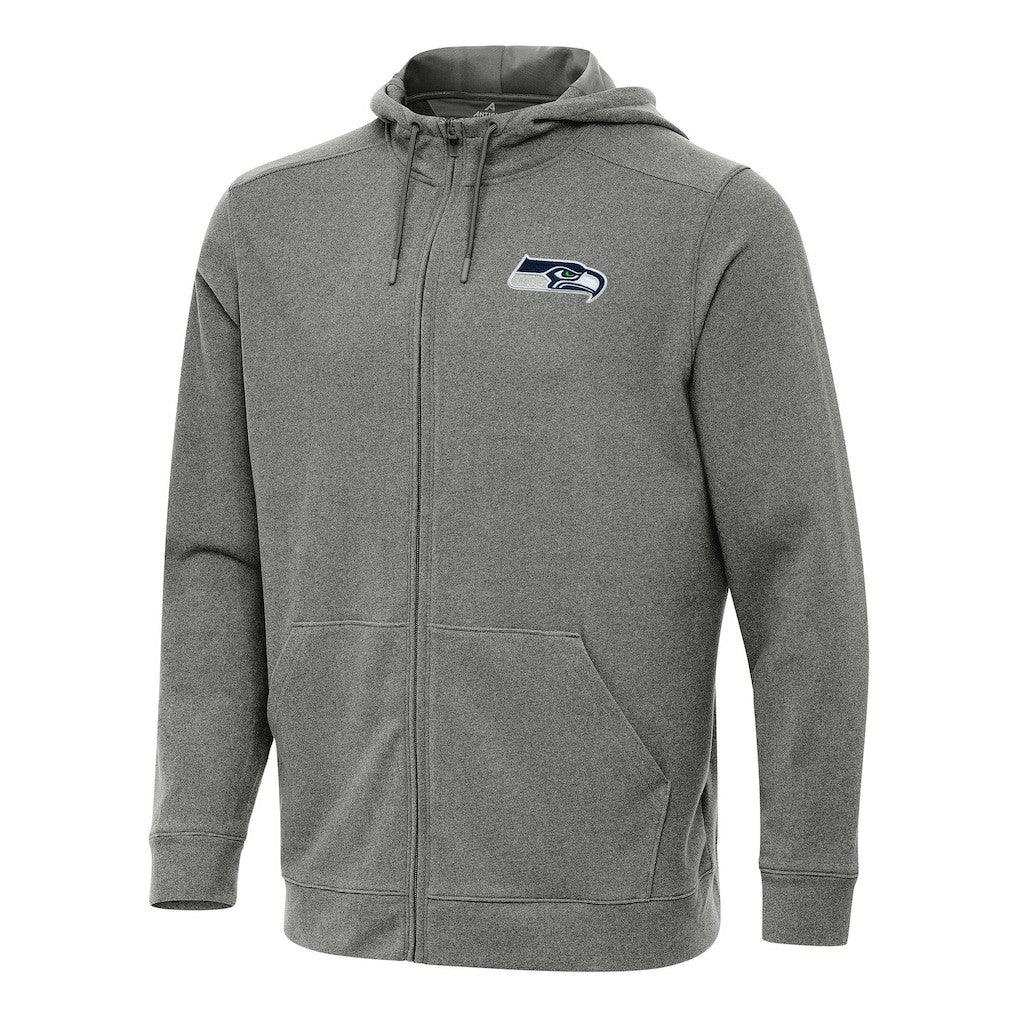 Seattle Seahawks Antigua Effortless Full-Zip Hoodie - Heather Black discount