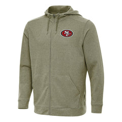 San Francisco 49ers Antigua Effortless Full-Zip Hoodie - Olive for sale