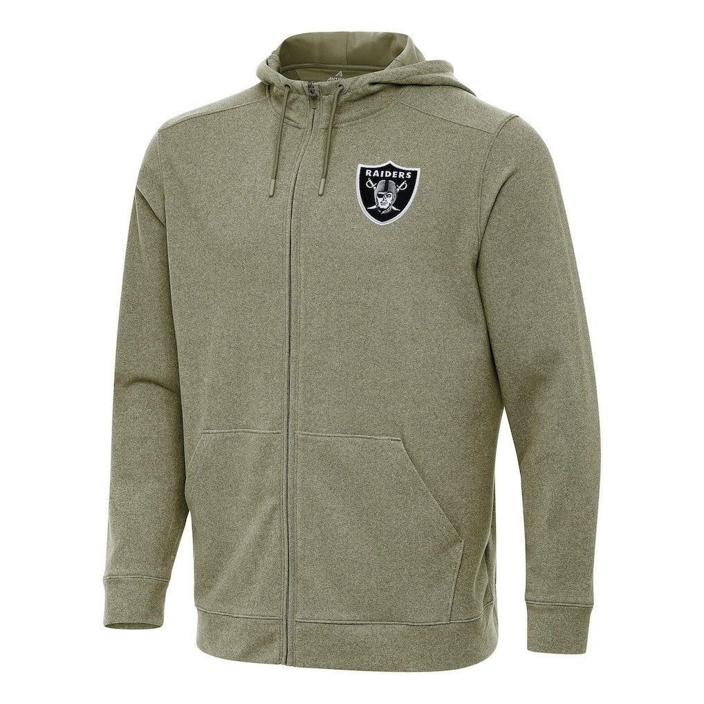 Las Vegas Raiders Antigua Effortless Full-Zip Hoodie - Olive on sale