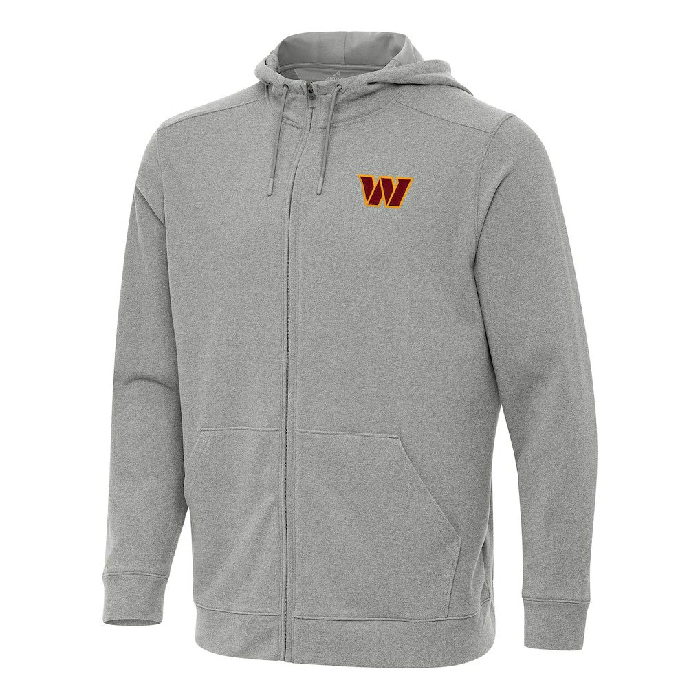 Washington Commanders Antigua Effortless Full-Zip Hoodie - Heather Gray outlet