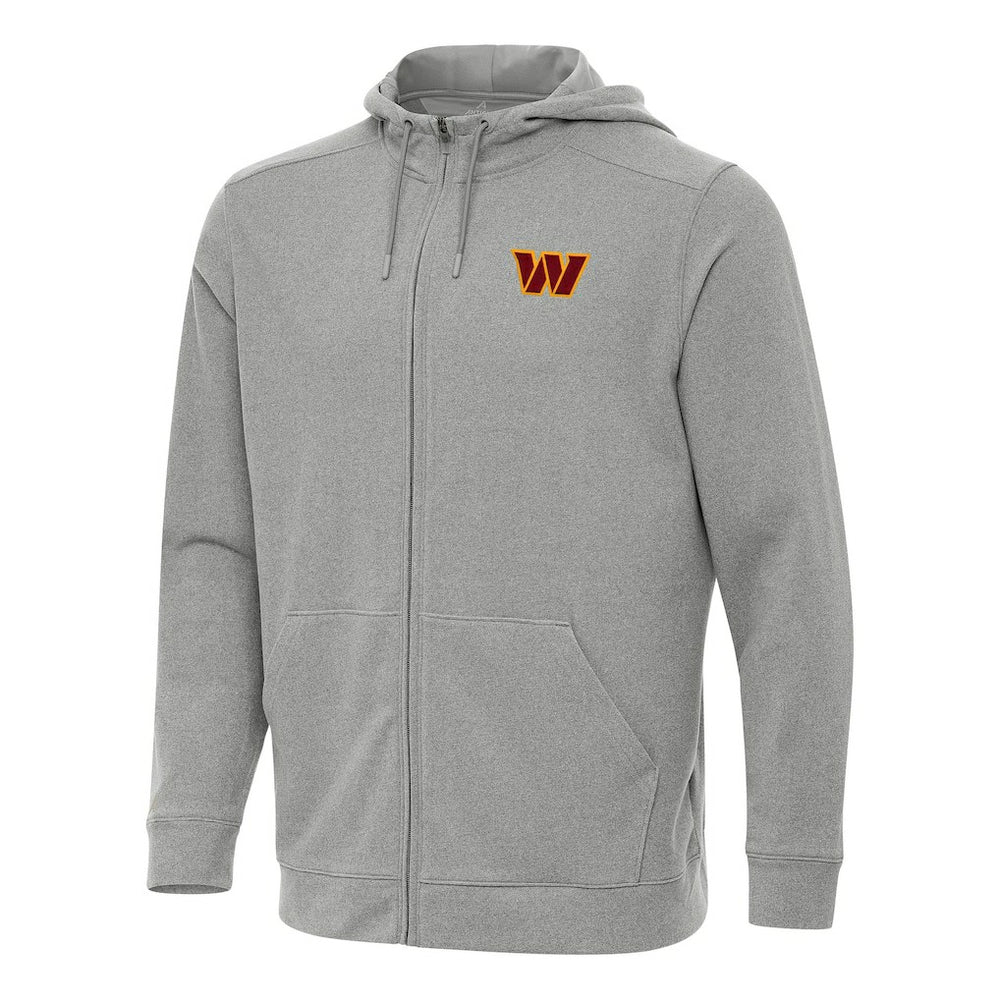 Washington Commanders Antigua Effortless Full-Zip Hoodie - Heather Gray outlet