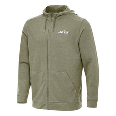 New York Jets Antigua Effortless Full-Zip Hoodie - Olive discount