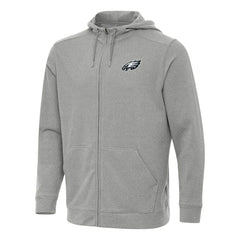 Philadelphia Eagles Antigua Effortless Full-Zip Hoodie - Heather Gray discount
