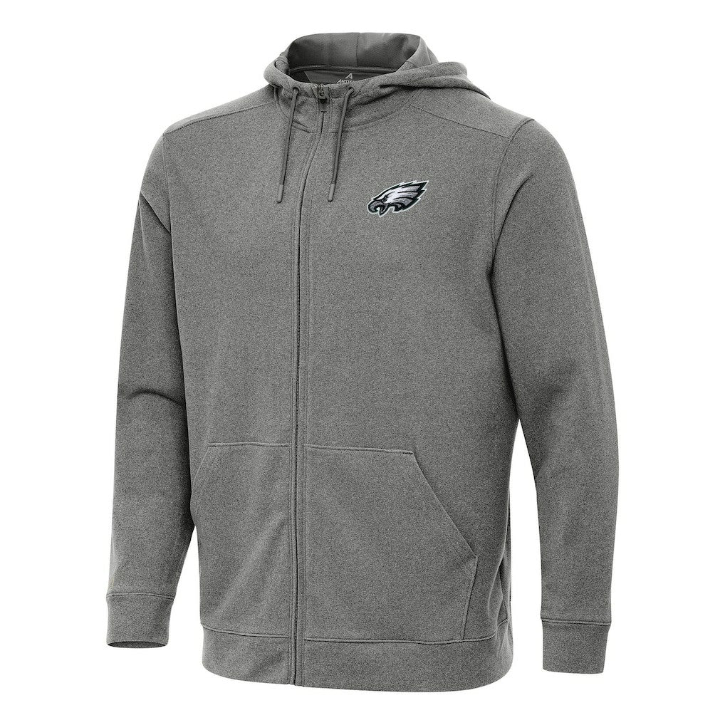 Philadelphia Eagles Antigua Effortless Full-Zip Hoodie - Heather Black online