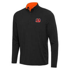 Cincinnati Bengals Antigua Content Quarter-Zip Pullover Top - Black/Orange discount