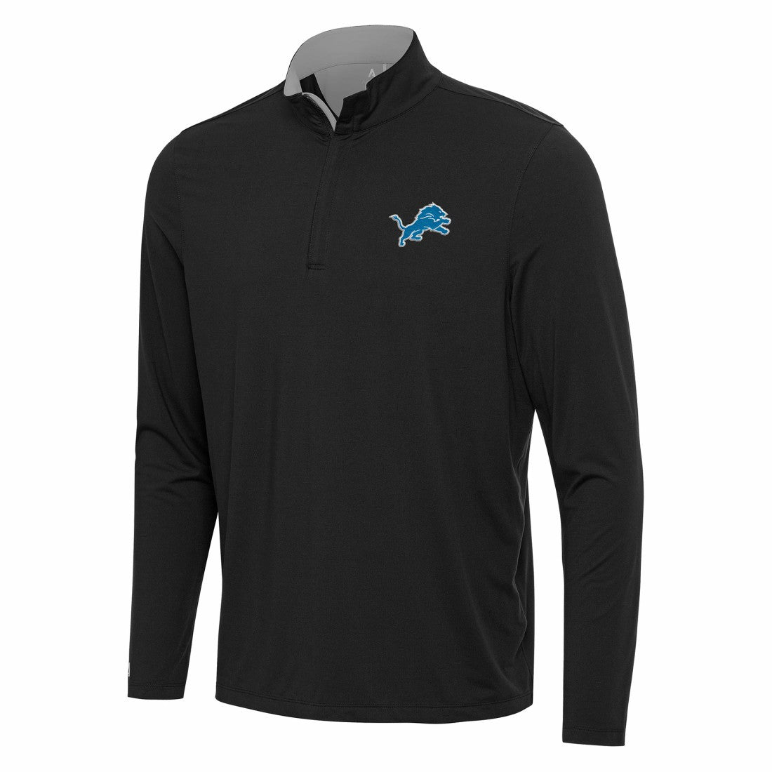 Detroit Lions Antigua Content Quarter-Zip Pullover Top - Black/Gray online