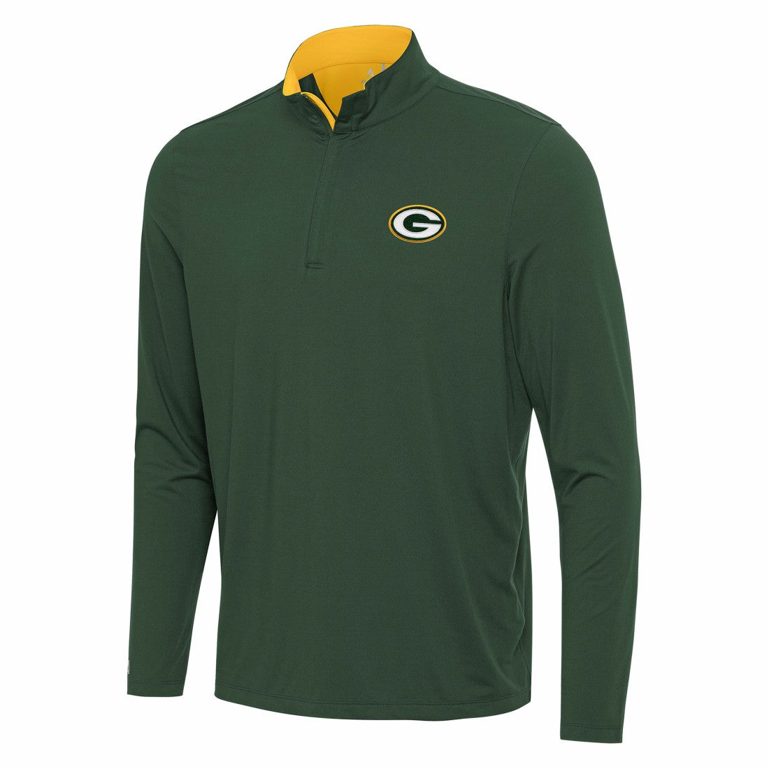 Green Bay Packers Antigua Content Quarter-Zip Pullover Top - Green/Gold sale