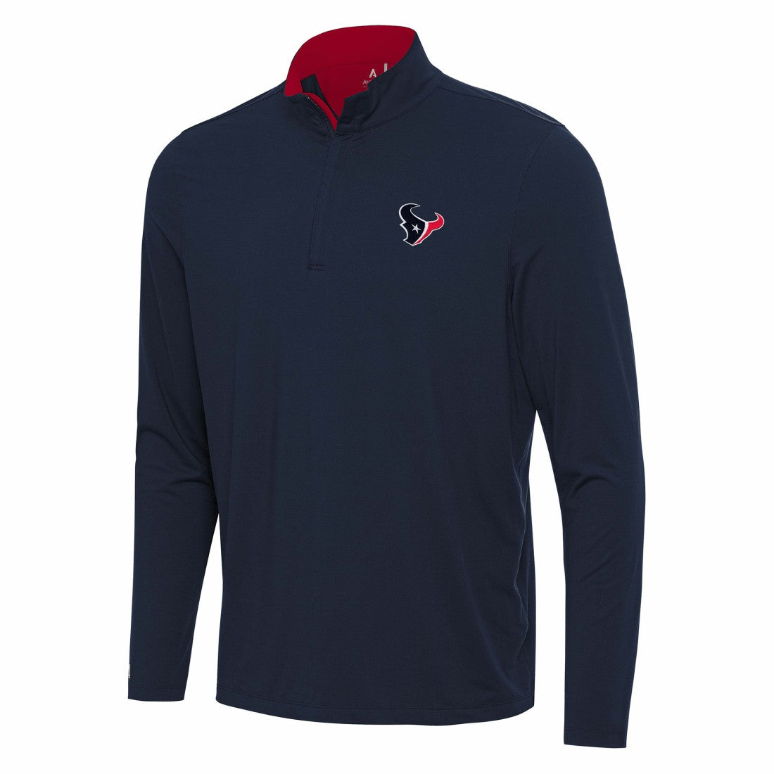 Houston Texans Antigua Content Quarter-Zip Pullover Top - Navy/Red outlet