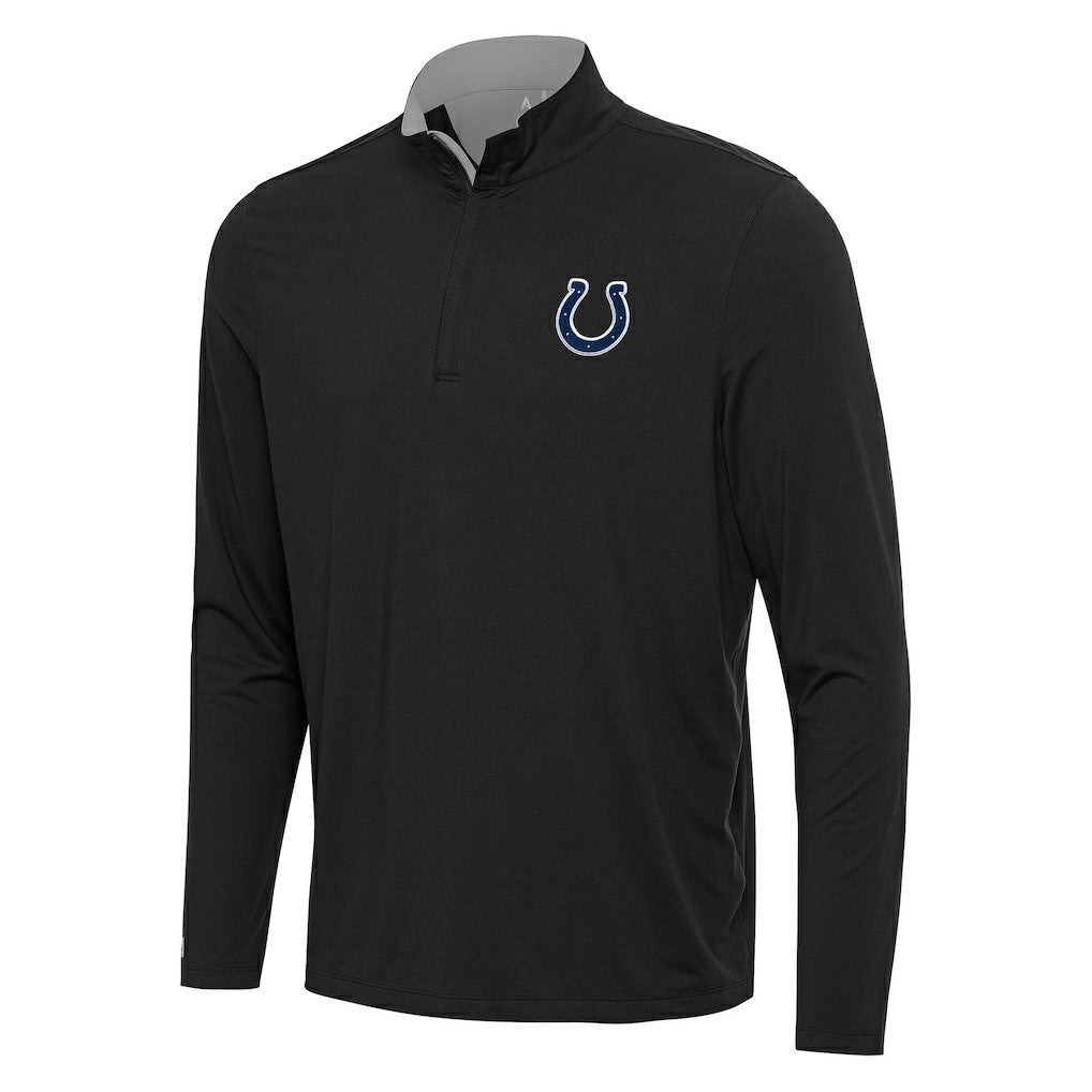 Indianapolis Colts Antigua Content Quarter-Zip Pullover Top - Black/Gray sale
