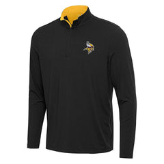 Minnesota Vikings Antigua Content Quarter-Zip Pullover Top - Black/Gold cheap