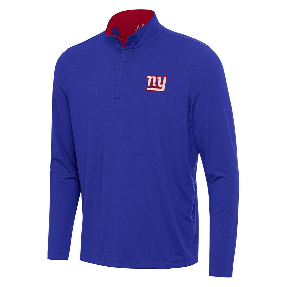 New York Giants Antigua Content Quarter-Zip Pullover Top - Royal/Red sale