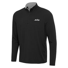 New York Jets Antigua Content Quarter-Zip Pullover Top - Black/Gray discount