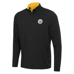 Pittsburgh Steelers Antigua Content Quarter-Zip Pullover Top - Black/Gold sale