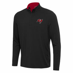 Tampa Bay Buccaneers Antigua Content Quarter-Zip Pullover Top - Black/Red sale