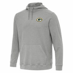 Green Bay Packers Antigua Cloud Pullover Hoodie - Heather Gray discount