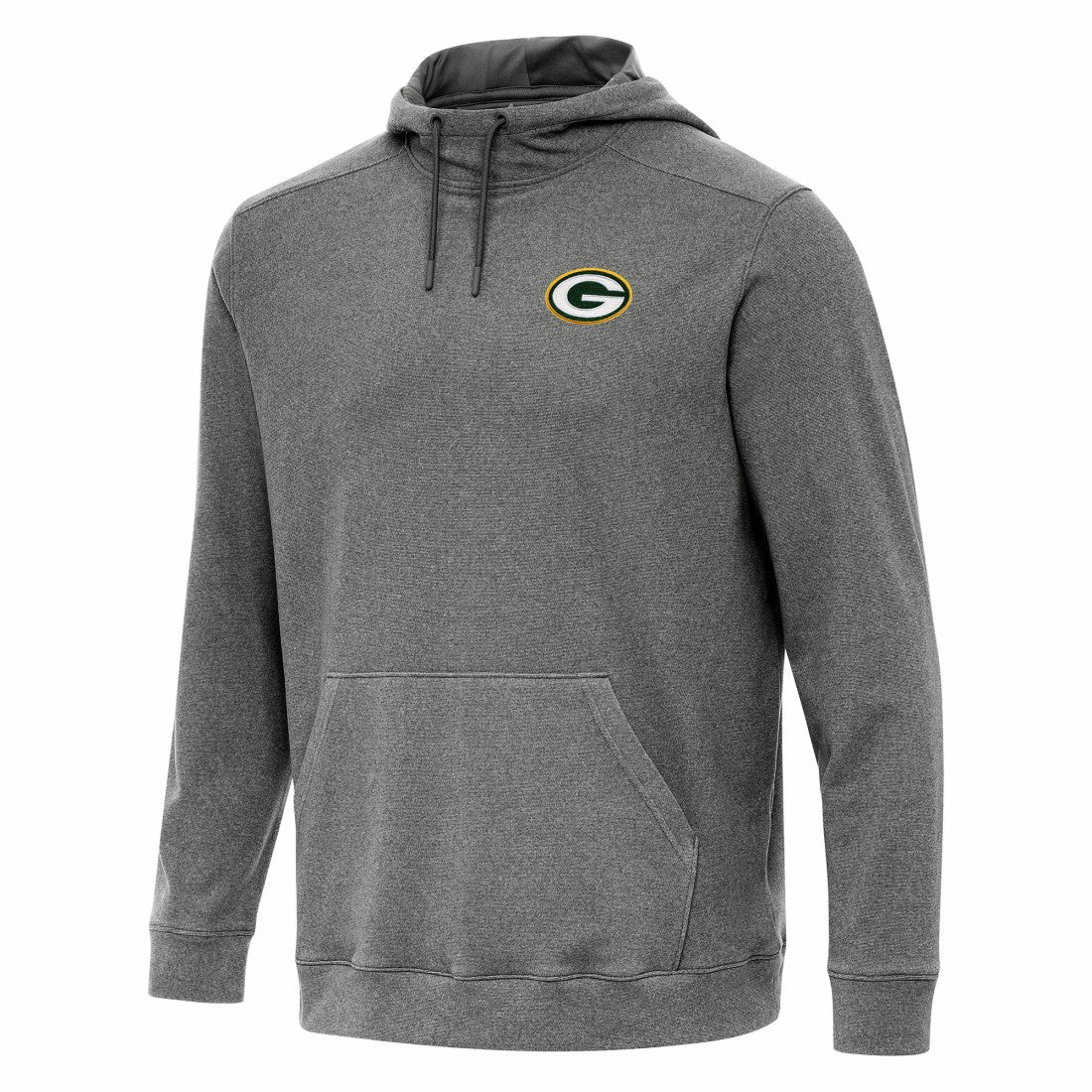 Green Bay Packers Antigua Cloud Pullover Hoodie - Heather Black discount