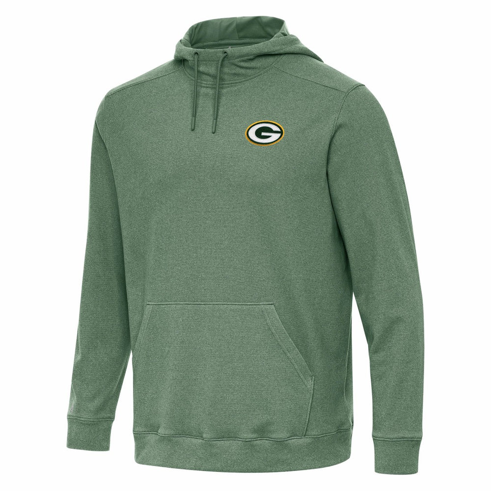 Green Bay Packers Antigua Cloud Pullover Hoodie - Heather Green discount