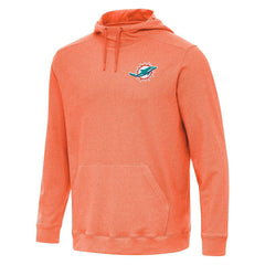 Miami Dolphins Antigua Cloud Pullover Hoodie - Heather Orange sale