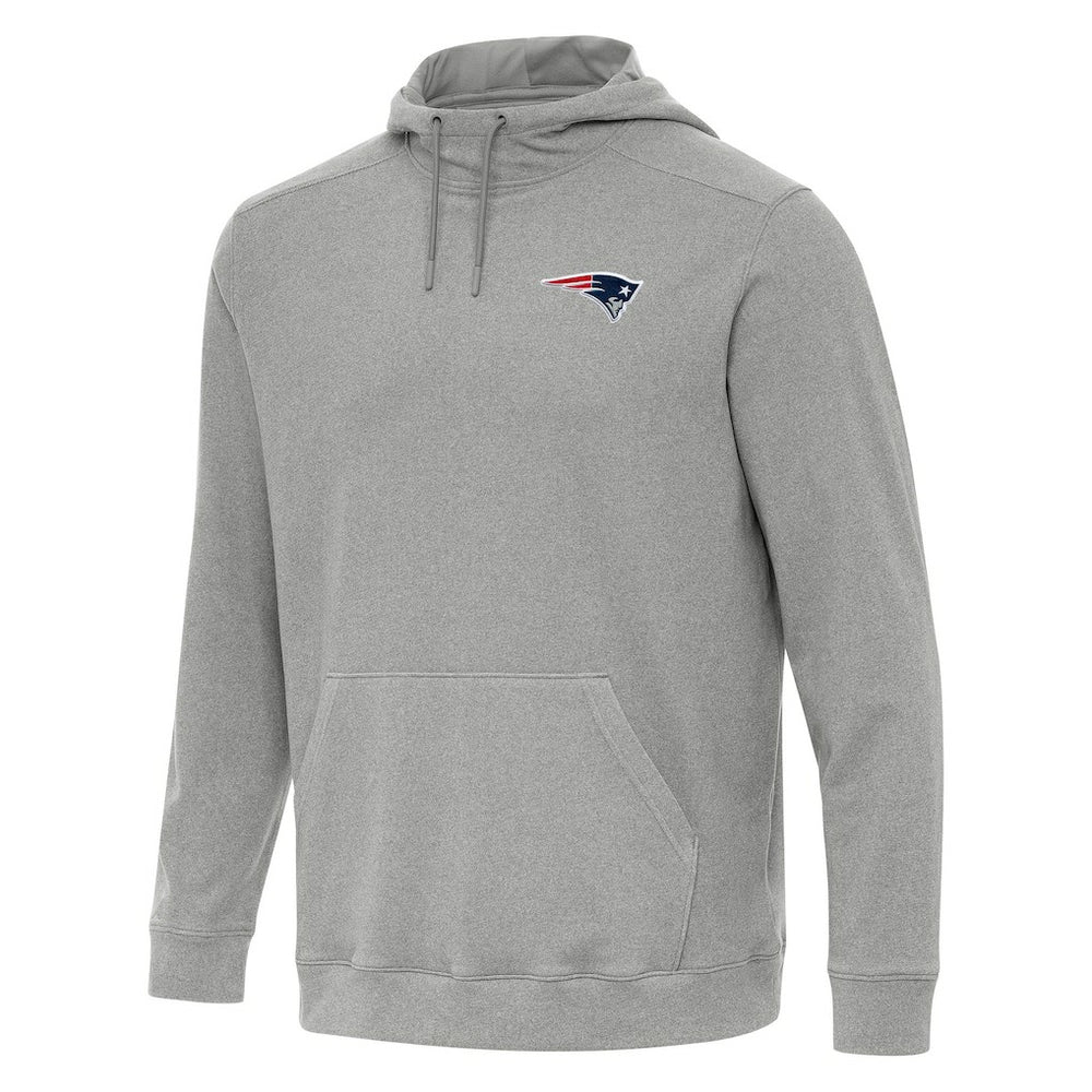 New England Patriots Antigua Cloud Pullover Hoodie - Heather Gray discount