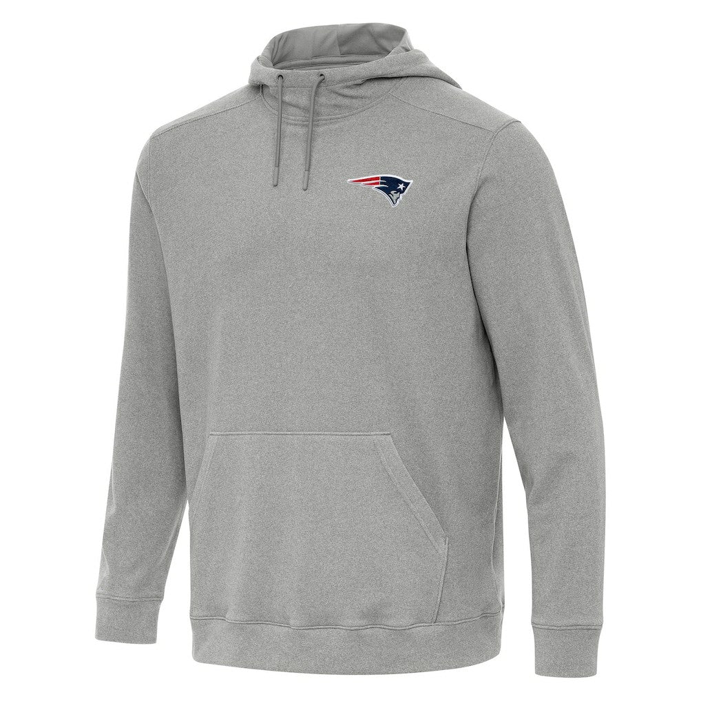 New England Patriots Antigua Cloud Pullover Hoodie - Heather Gray discount