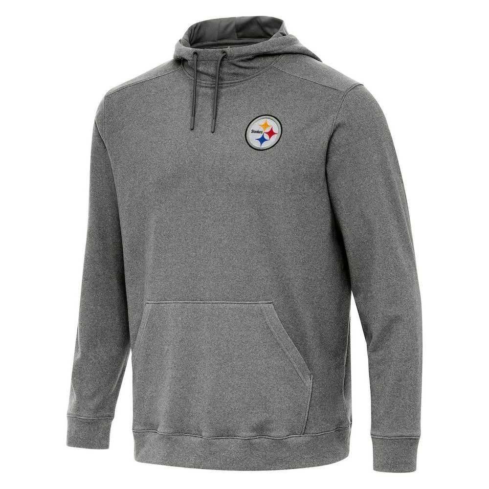 Pittsburgh Steelers Antigua Cloud Pullover Hoodie - Heather Black on sale