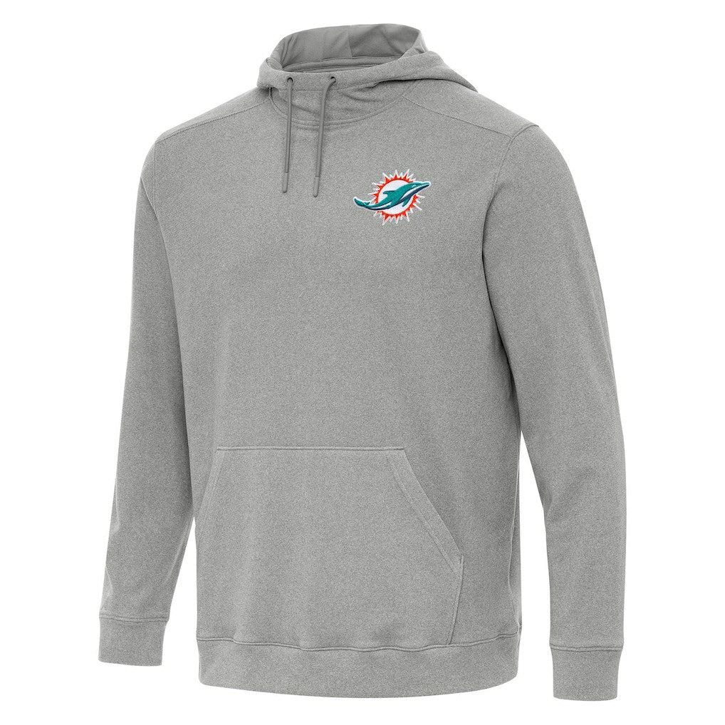 Miami Dolphins Antigua Cloud Pullover Hoodie - Heather Gray sale