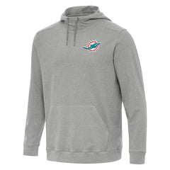 Miami Dolphins Antigua Cloud Pullover Hoodie - Heather Gray sale