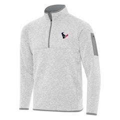 Houston Texans Antigua Fortune Quarter-Zip Pullover Jacket - Heather Gray for sale
