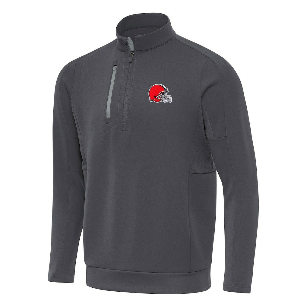 Cleveland Browns Antigua Generation Quarter-Zip Pullover Top - Pewter outlet