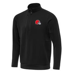 Cleveland Browns Antigua Generation Quarter-Zip Pullover Top - Black sale