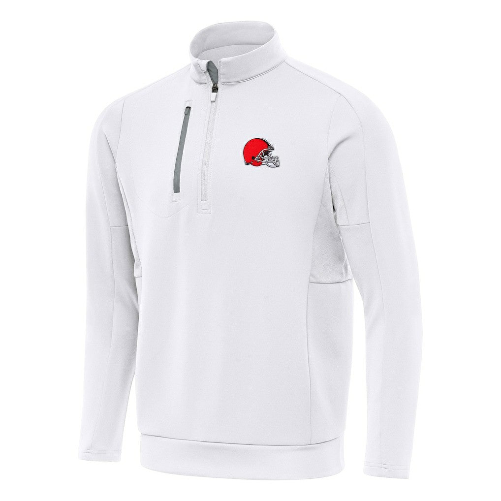 Cleveland Browns Antigua Generation Quarter-Zip Pullover Top - White online