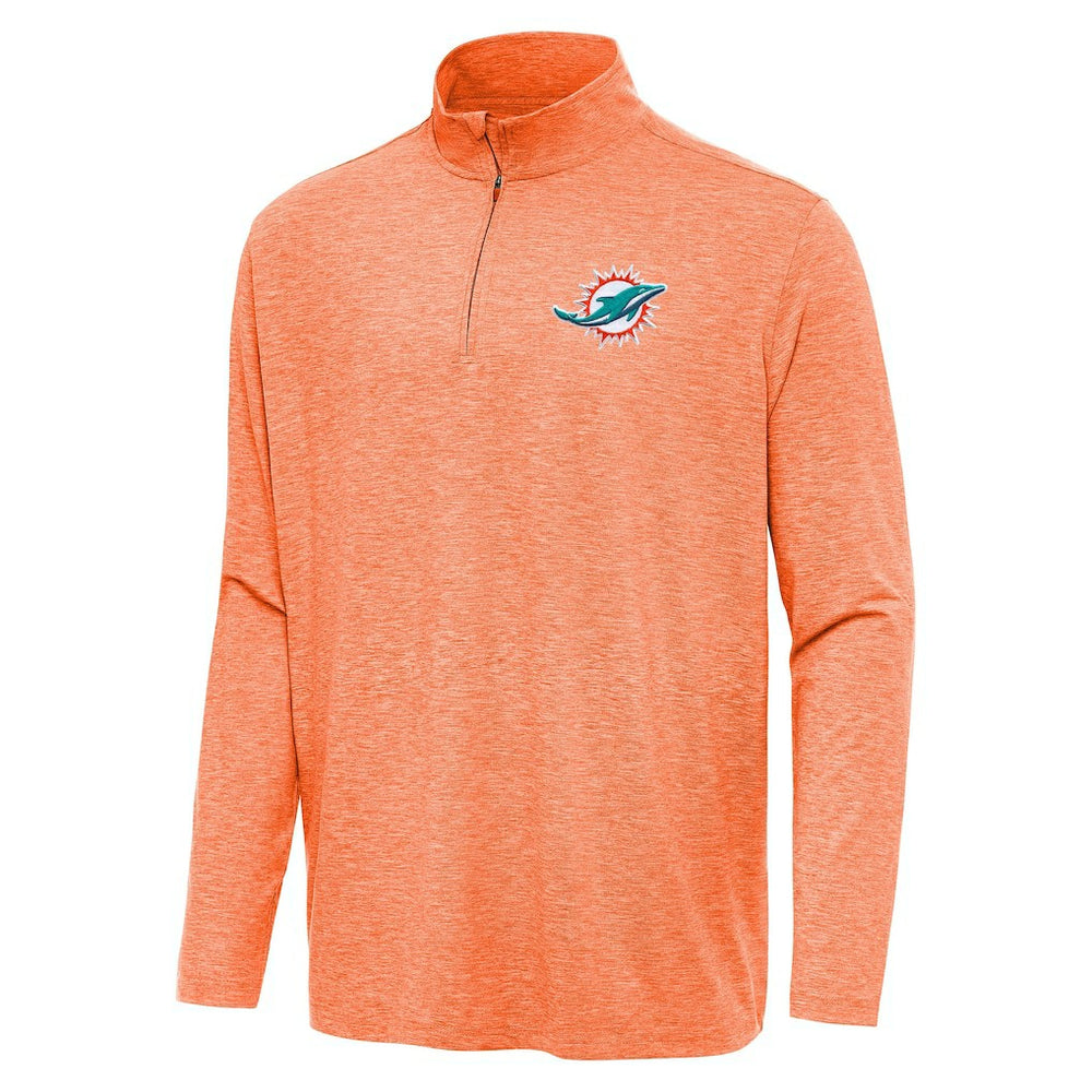 Miami Dolphins Antigua Hunk Quarter-Zip Jacket - Heather Orange outlet