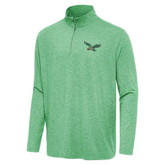 Philadelphia Eagles Antigua Hunk Quarter-Zip Jacket - Heather Kelly Green online