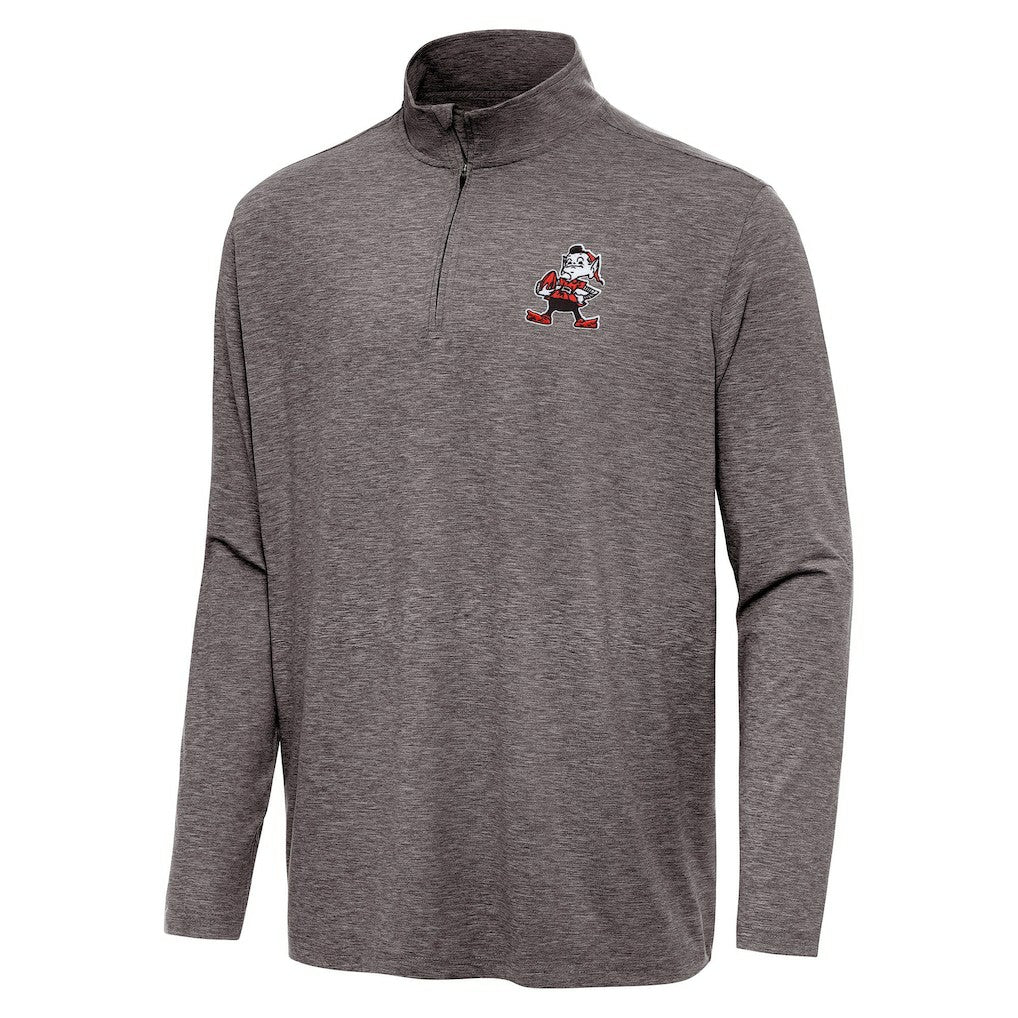 Cleveland Browns Antigua Hunk Quarter-Zip Jacket - Brown cheap