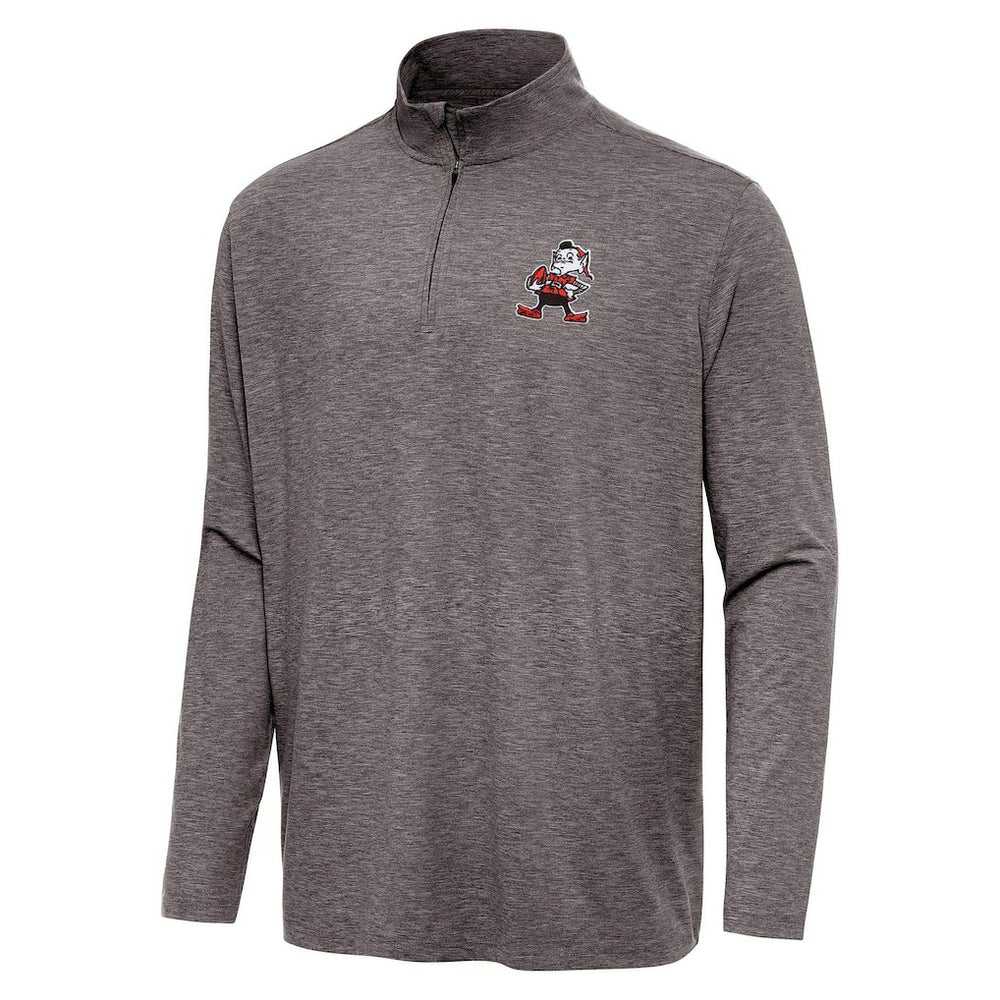Cleveland Browns Antigua Hunk Quarter-Zip Jacket - Brown cheap