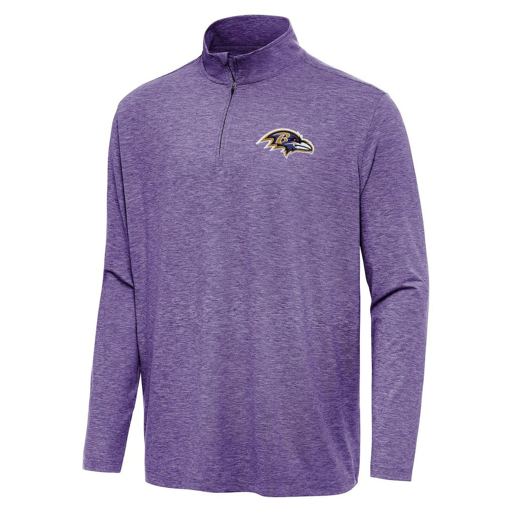 Baltimore Ravens Antigua Hunk Quarter-Zip Jacket - Heather Purple for sale