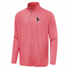 Houston Texans Antigua Hunk Quarter-Zip Jacket - Heather Red on sale