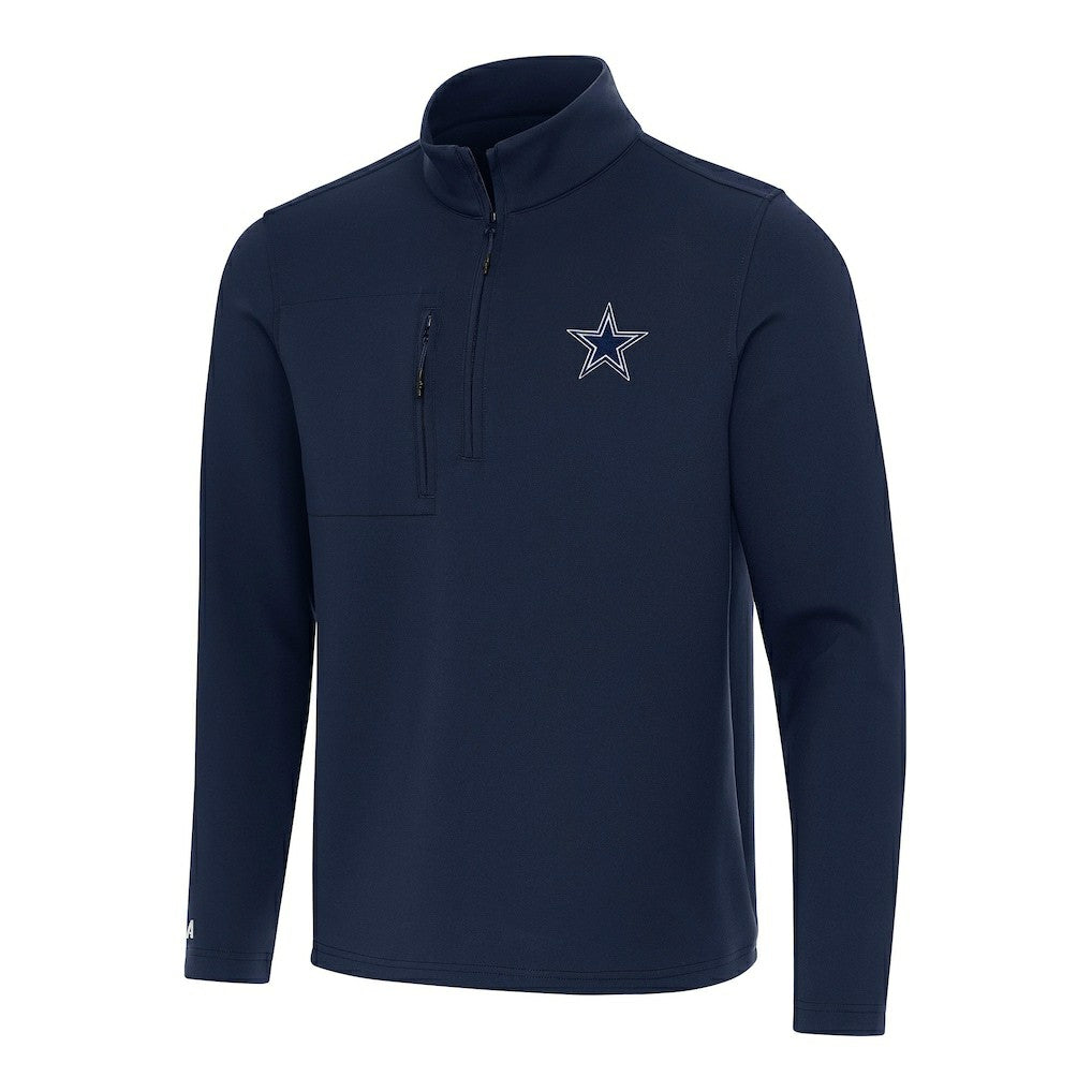Dallas Cowboys Antigua Insider Quarter-Zip Pullover Top - Navy outlet