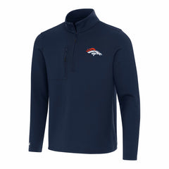 Denver Broncos Antigua Insider Quarter-Zip Pullover Top - Navy for sale