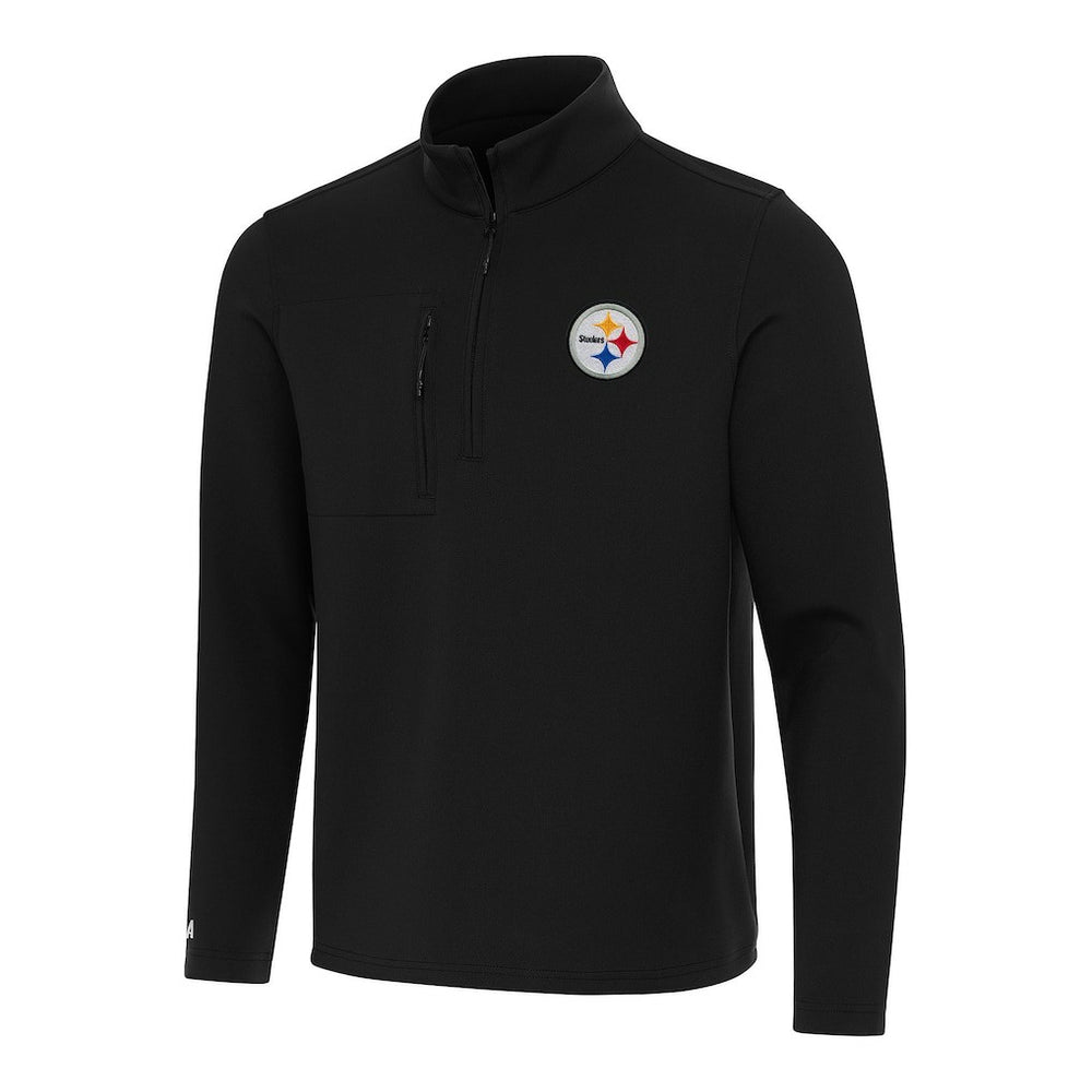Pittsburgh Steelers Antigua Insider Quarter-Zip Pullover Top - Black on sale