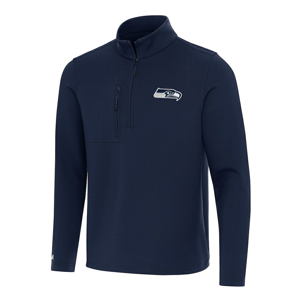 Seattle Seahawks Antigua Insider Quarter-Zip Pullover Top - College Navy outlet